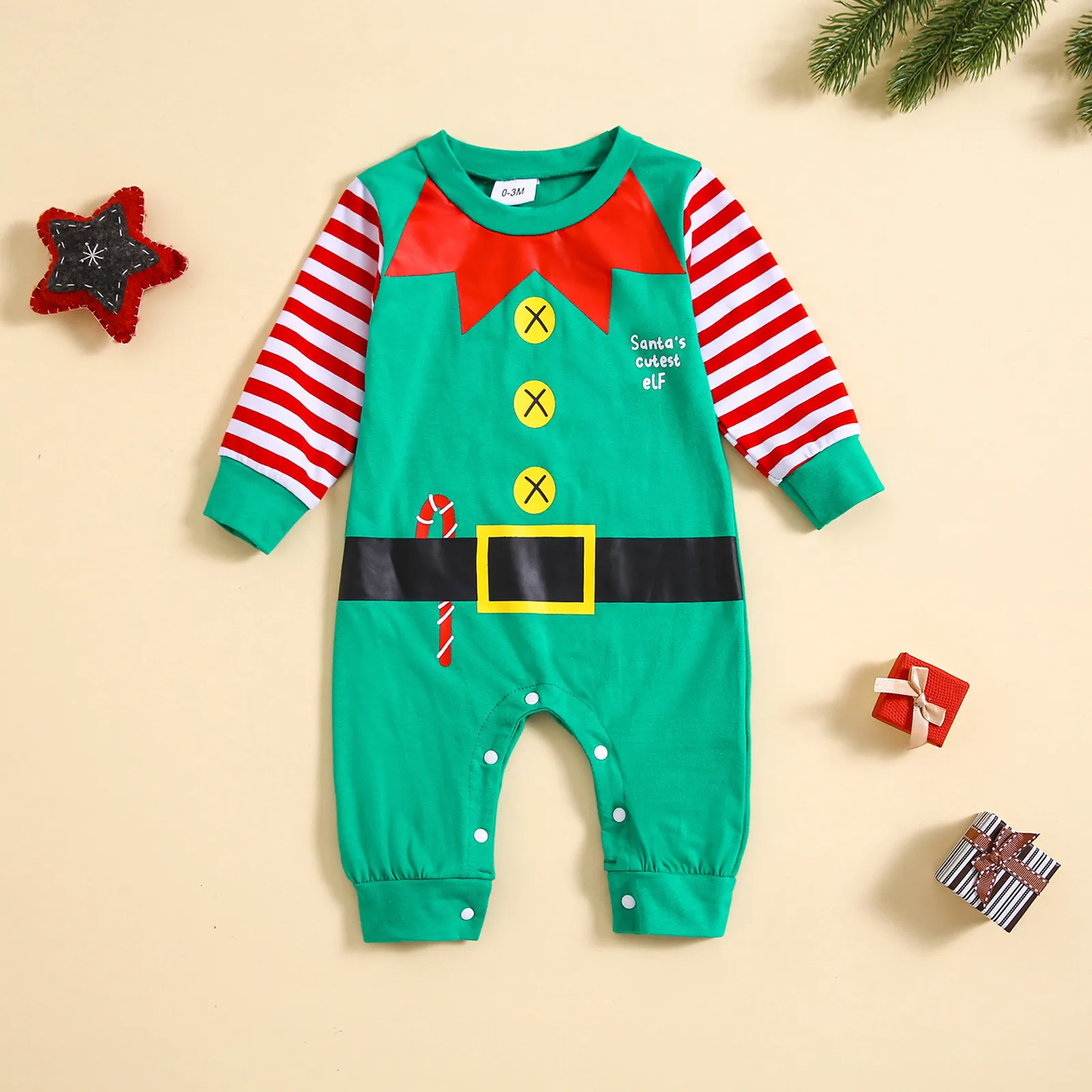 

Ma&baby 0-18M Xmas Bodysuit My First Newborn Baby Boy Girl Christmas Outfit Infant Long Sleeve Santa Romper Jumpsuit Clothes