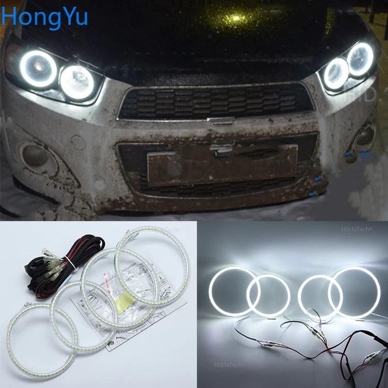 

Super Bright White Color 3528 SMD Led Angel Eyes Kit Daytime Running Light DRL for Chevrolet AVEO Sonic T300 2011 2012 2013 2014