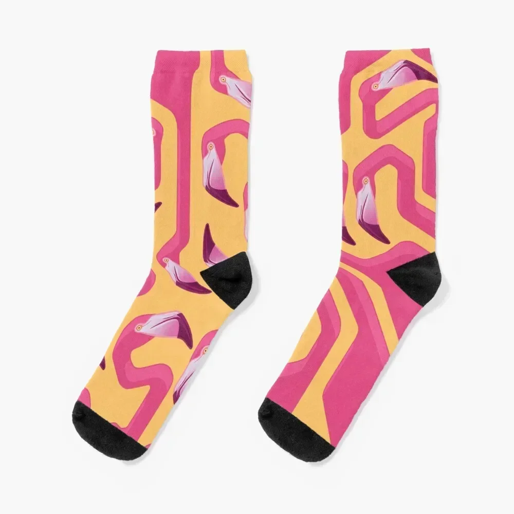 

Flamingo Maze Socks football funny gifts hiphop crazy Socks Women Men's