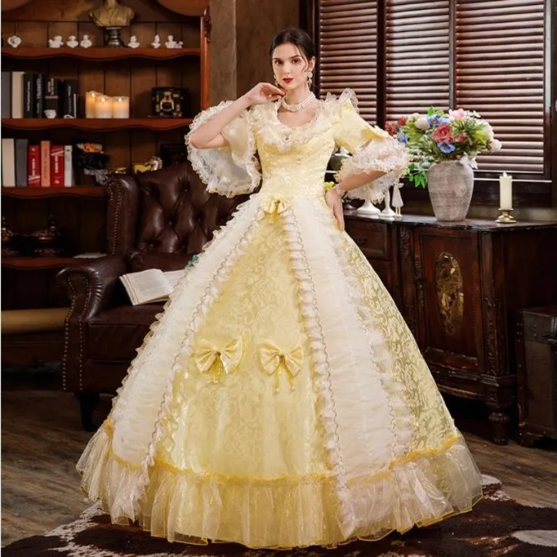 

2025 Russian Princess Performance Costume European Court Photo Tourism Annual Meeting Costume Ball Drama Catwalk Tea Party Dress