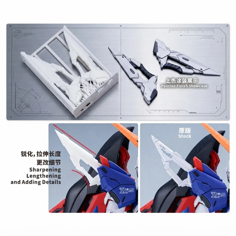 TAS PMC-BD-86-12 3D Printing Flash-edge 2 Modified Parts Sharpened Replacement DIY Accessories For MGSD Destiny Model Kit