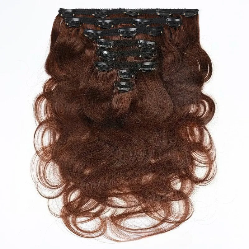 클립인 헤어 유럽 및 미국산 인모 가발 클립 헤어 8종 세트 고품질 편안한 다양한 색상 선택 가능