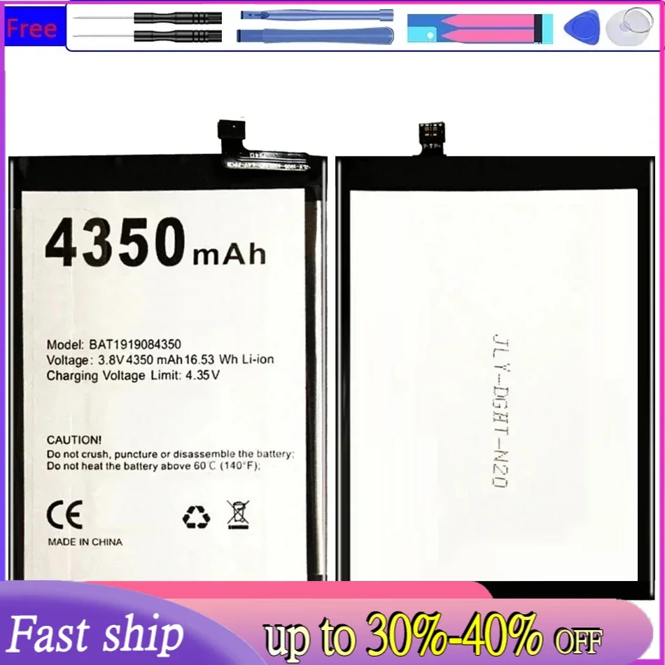 Rechargeable Battery BAT1919084350 4350mAh for DOOGEE N20 Pro Mobile Phone Bateria with Tracking number