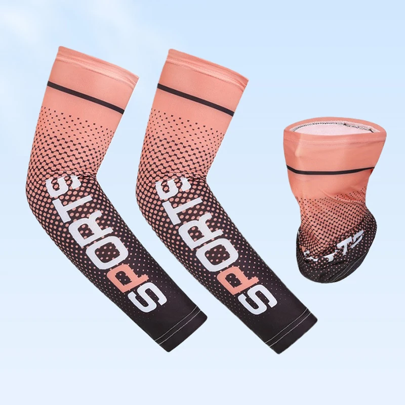 Summer Gradient Colour Ice Silk Sunscreen Sleeve Men And Women Riding Driving Outdoor UV Protection