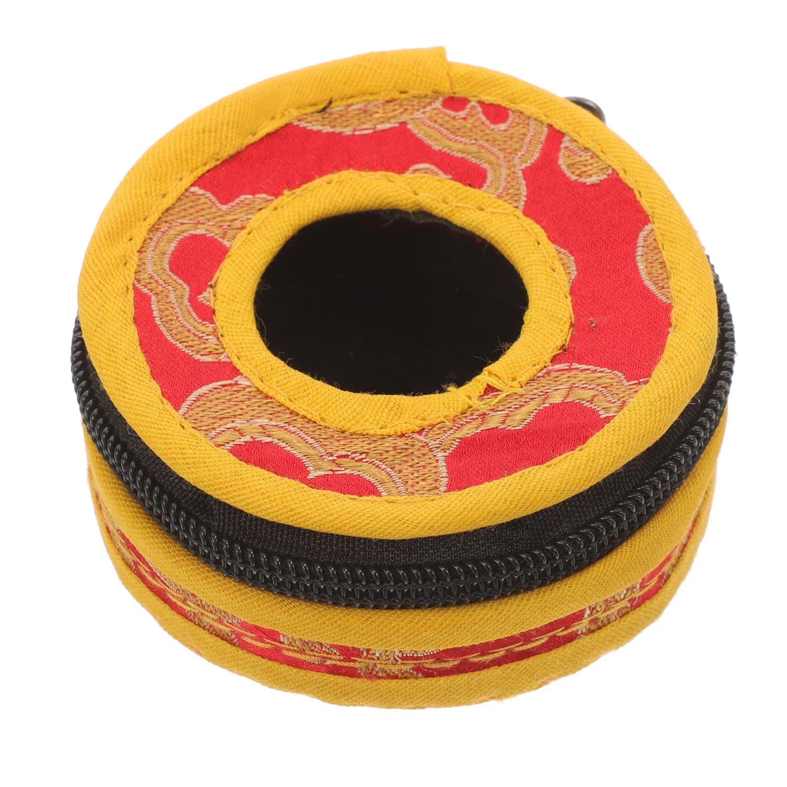 Bolsa para platillos de dedo, funda protectora bordada, cremallera compacta, bolsa para campana de platillos, estuche de almacenamiento portátil, bolsa para campana de mano