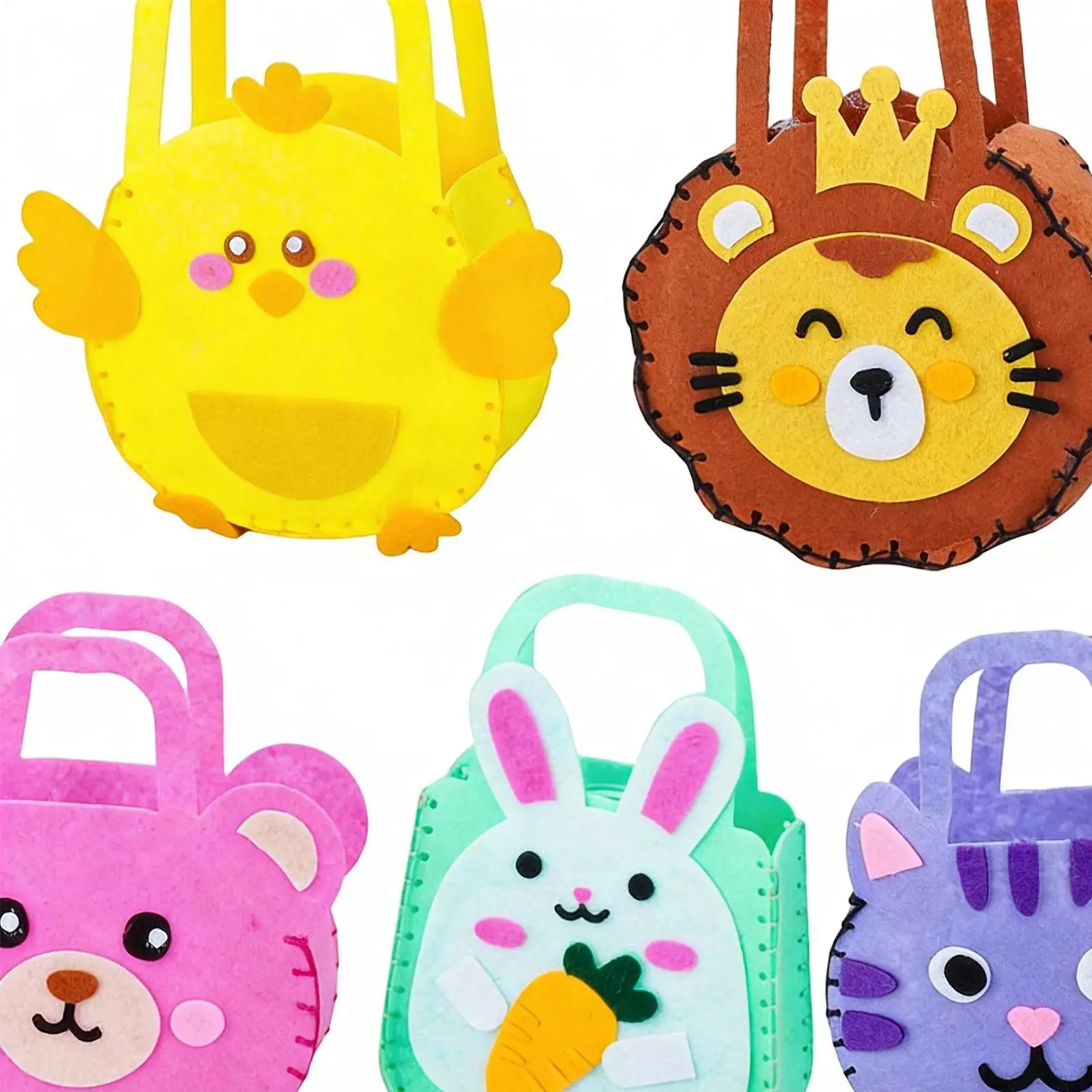 어린이용 바느질 가방 키트 교육용 DIY 공예 세트 초보자용 소녀 공예 애호가 DIY 열광자를 위한 바느질 핸드백 세트