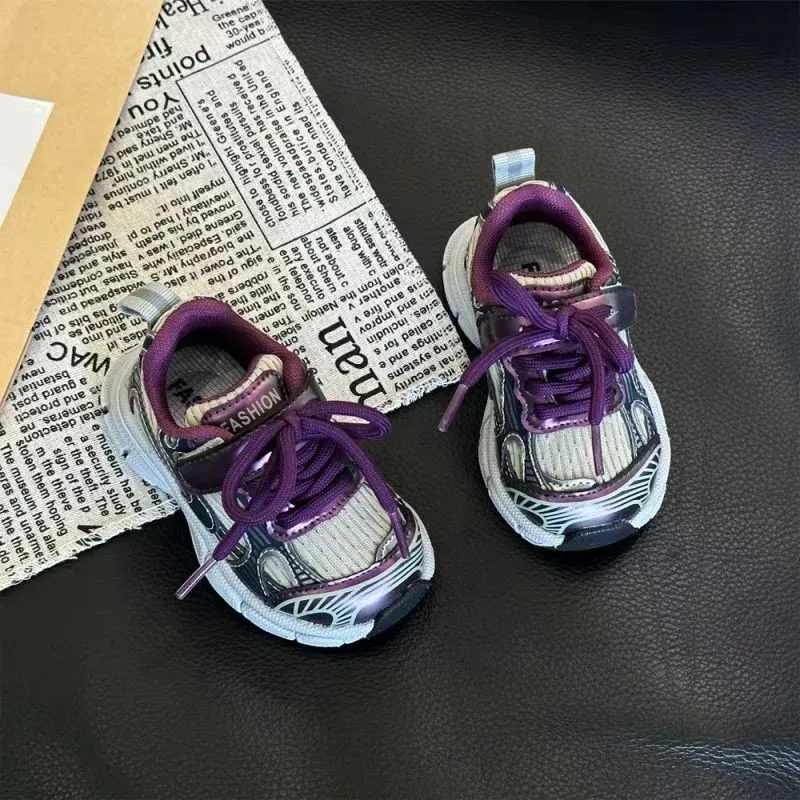 Children's Boys Girls Chunky Sneakers Kids Hiking Tennis Sports Running Shoes New Toddler Lightweight Breathable Casual Trainers