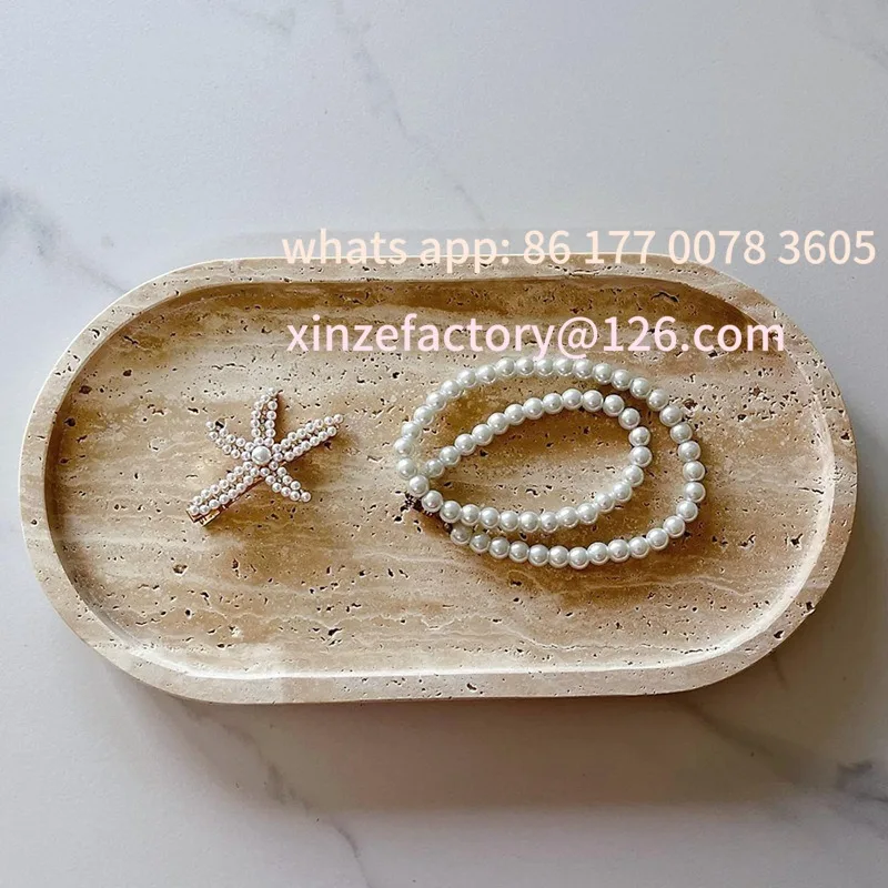 

Customizable Marble Jewelry Tray Minimalist Ring Storage Trays Retro Necklaces Earring Bracelet Display Pallet Jewellery Showcas