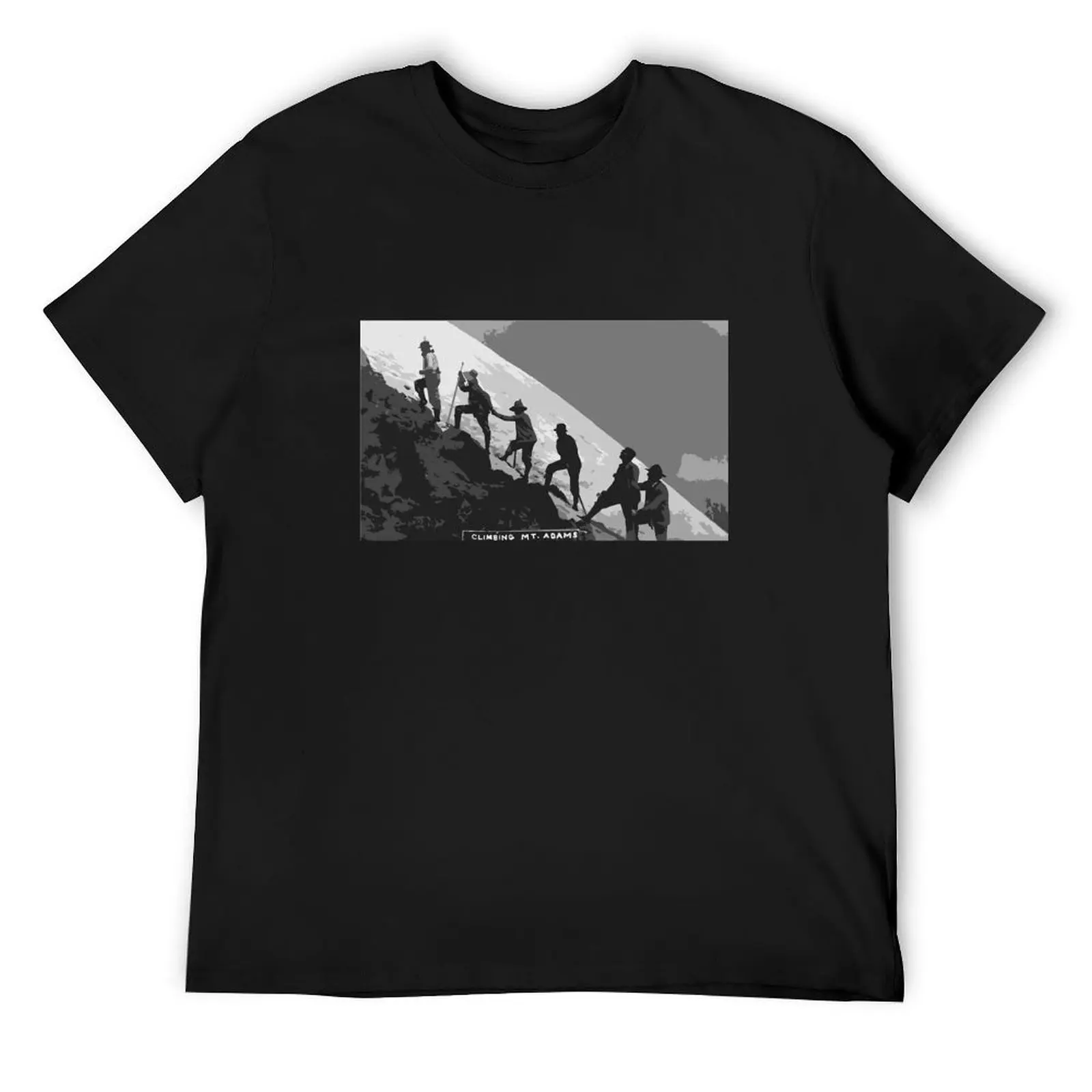 Climbing Mount Adams T-Shirt custom t shirt sports fans oversizeds summer top black t-shirts for men