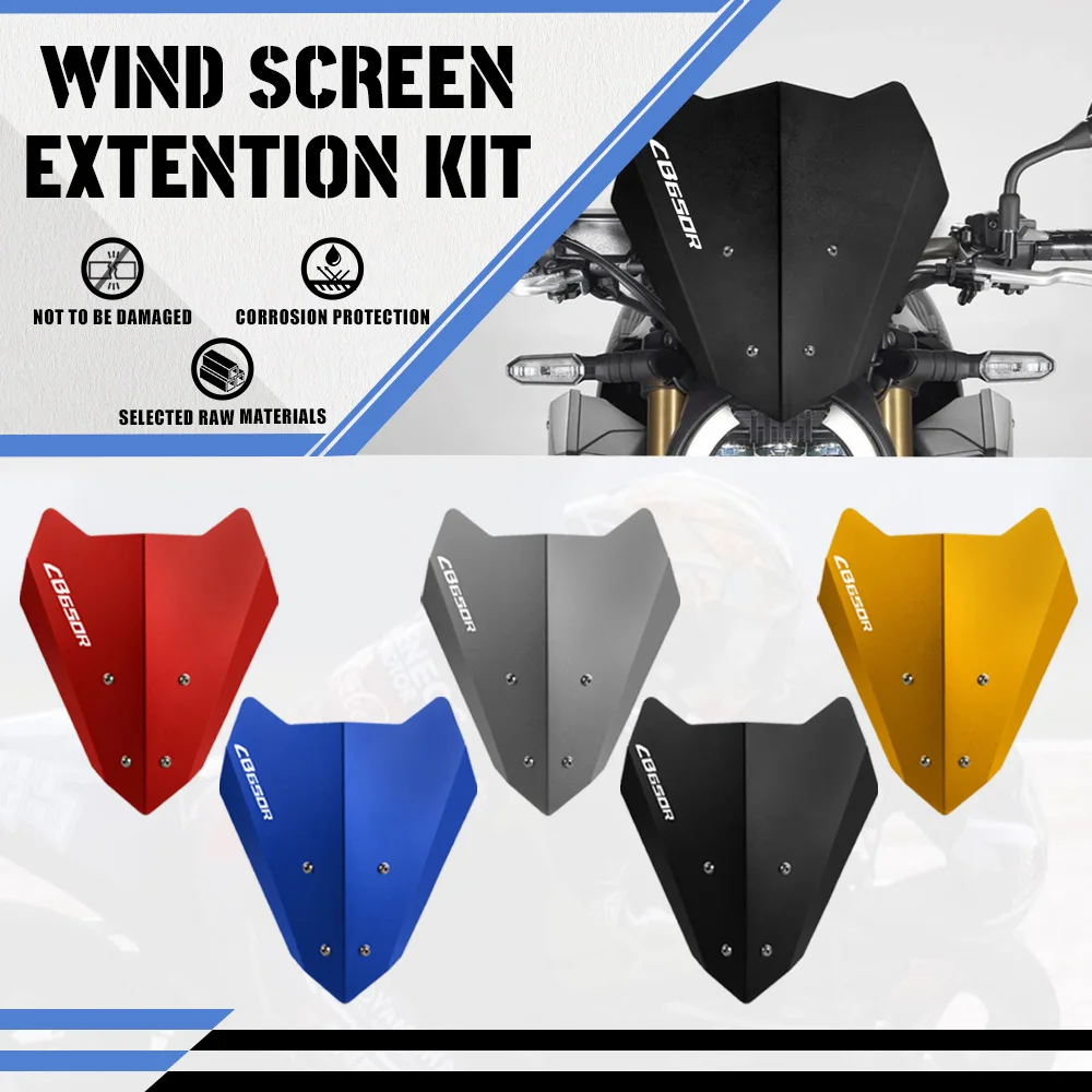 

CB650R Windshield Screen Visor Windscreen Fairing Wind Deflector For HONDA CB 650R CB 650 R CB650 R 2018 - 2024 2023 2022 2021