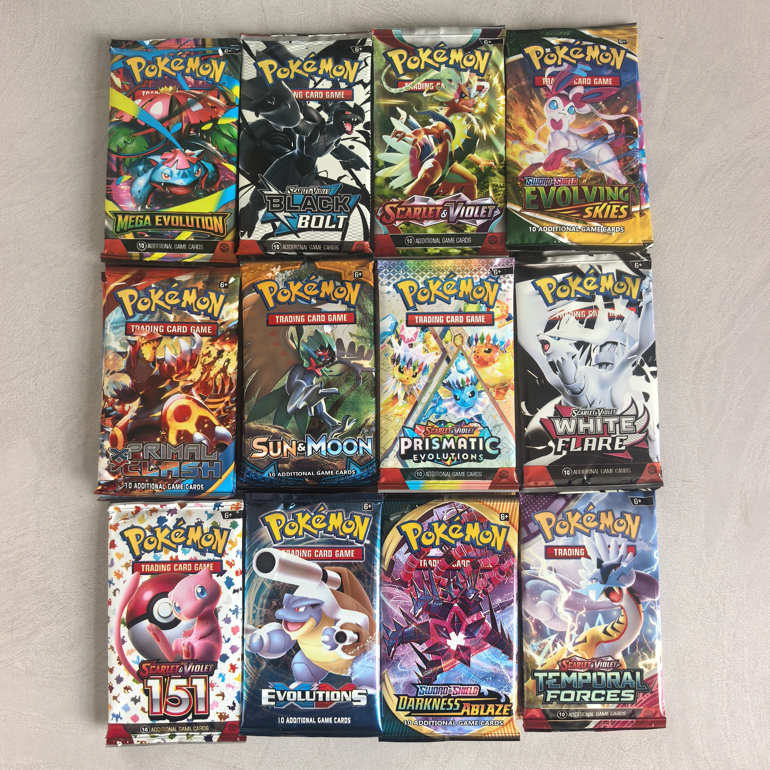 360-cartas-pokemon-prismaticas-scarletviolet-sun-moon-evolving-151-evolutions-em-ingles-para-booster-e-batalha