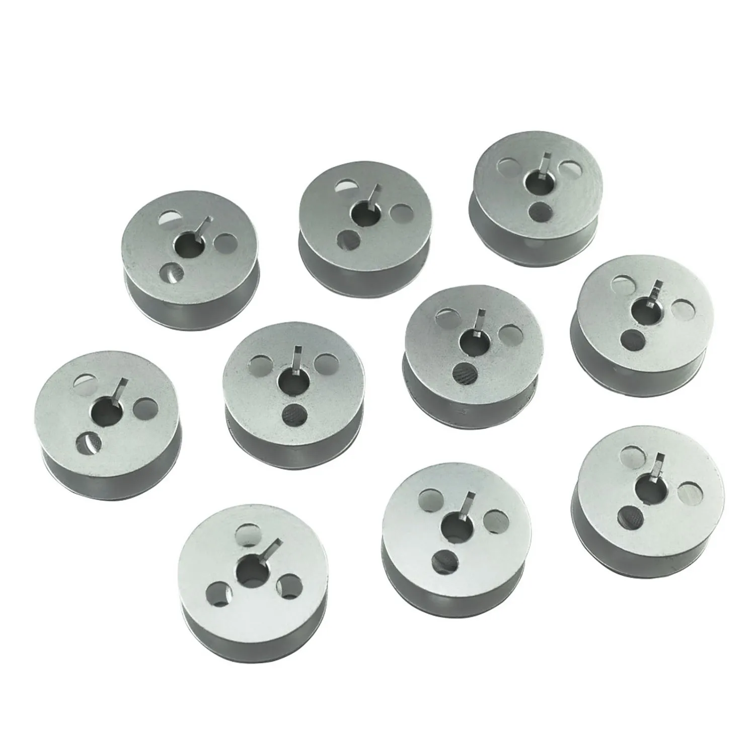 10 PCS 213-34800 Aluminum Bobbin Fit LU-1510,LU-1520,LU-1560,LU-2210,LU-2860,LU-2800,LU-2810,LU-2860 Walking Foot Machine