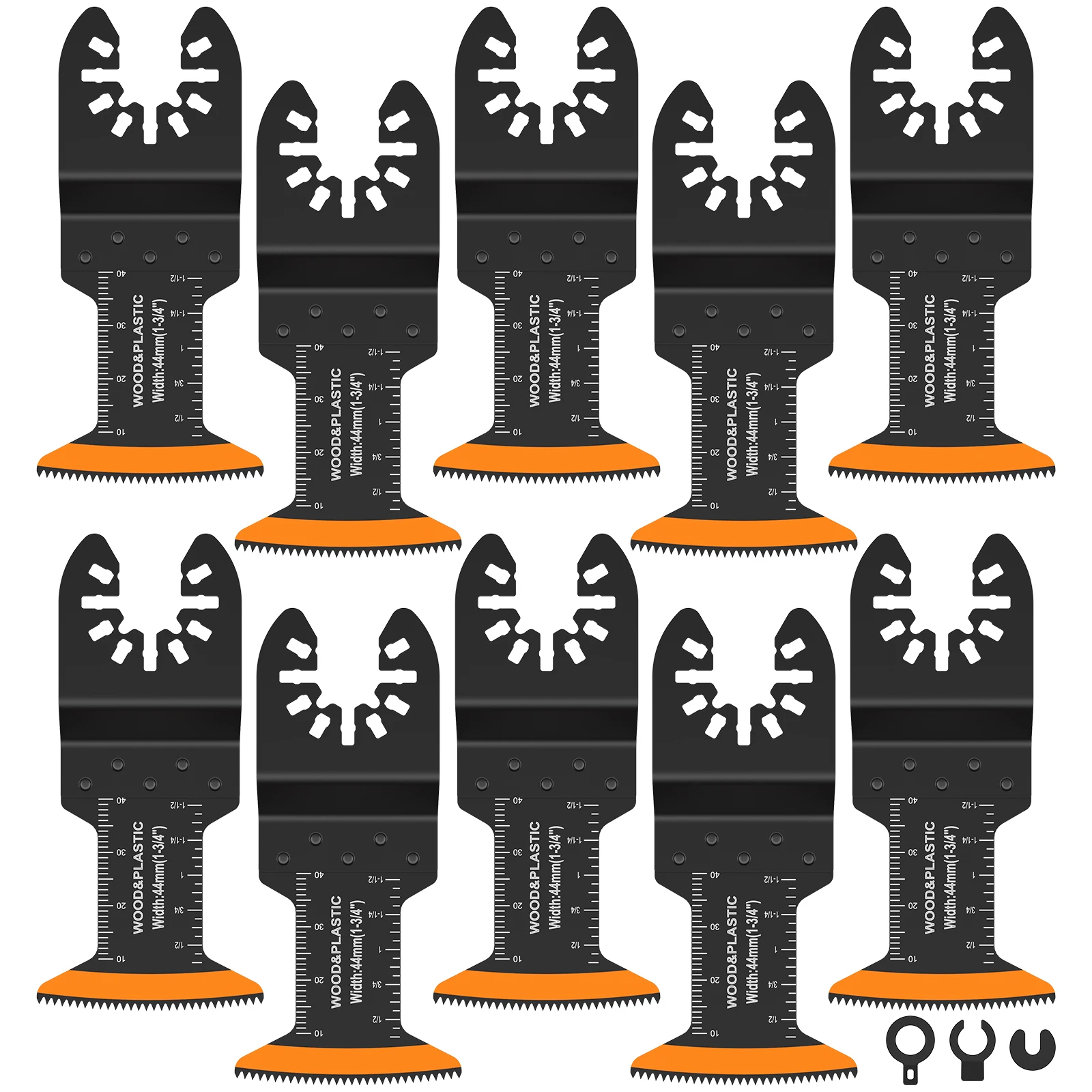 10Pcs Oscillating Saw Blade High Carbon Steel Oscillating Saw Blade 1-3/4inch Multifunctional Oscillating Multitool Blades Set