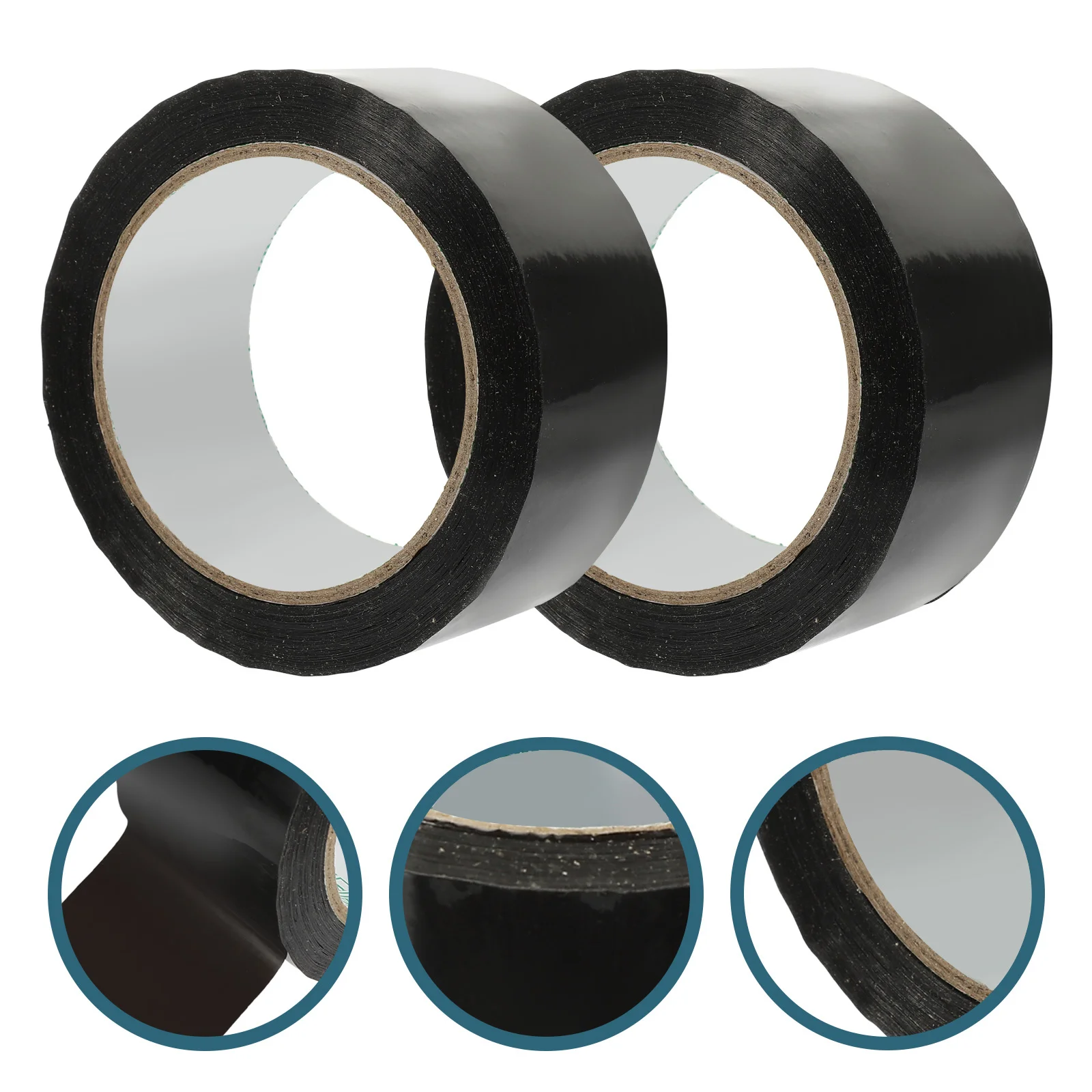 2 Rolls Black Packing Heavy Duty For Boxes Sealing Shipping Moving Wide Adhesive Tape Packaging Supply Tape Rolls For Household