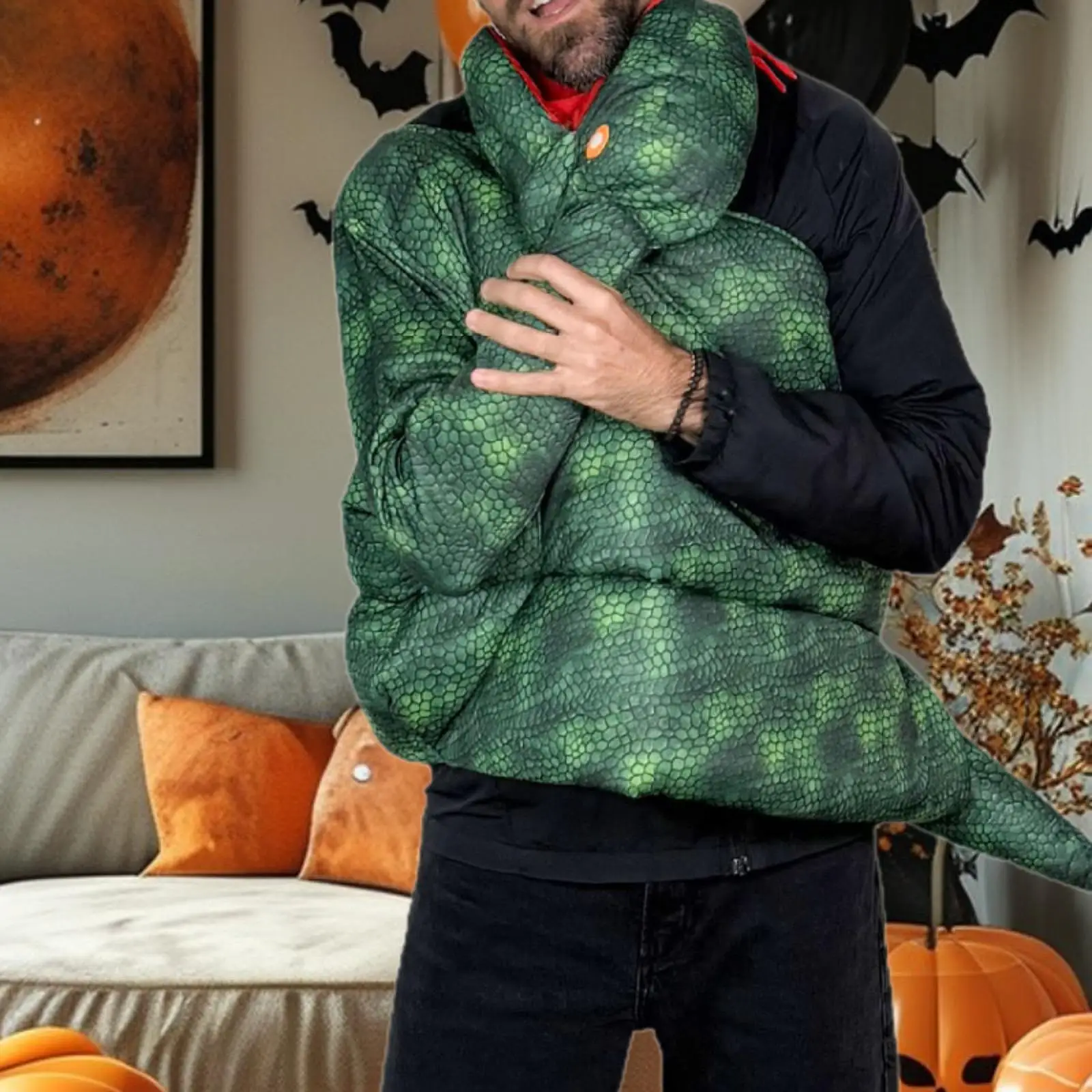 뱀 의상 성인 사이즈 축제 테마 파티를 위한 파티 드레스