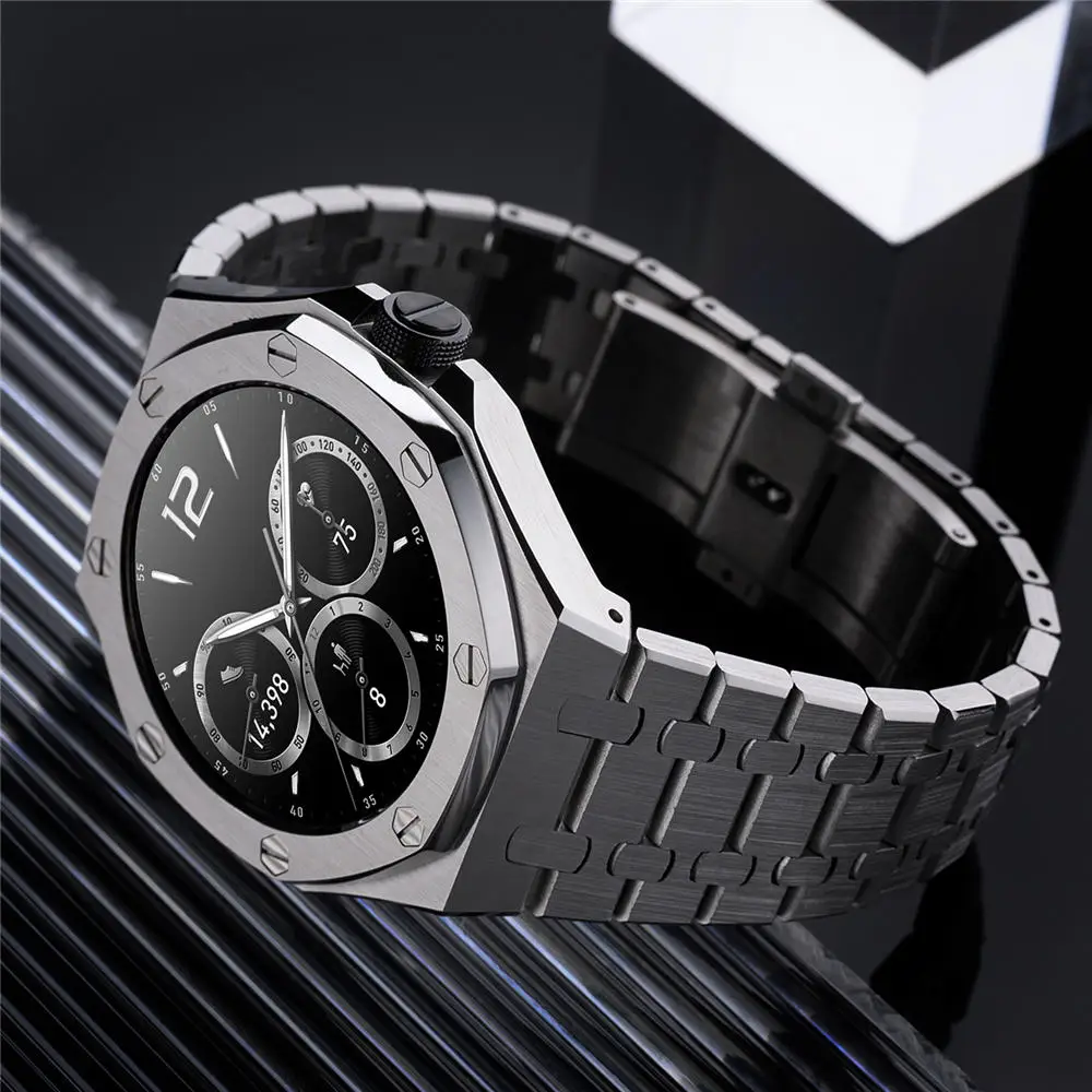 

For Huawei Watch GT Cyber Stainless Steel AP Mod Kit Protective Case Band Strap Cover