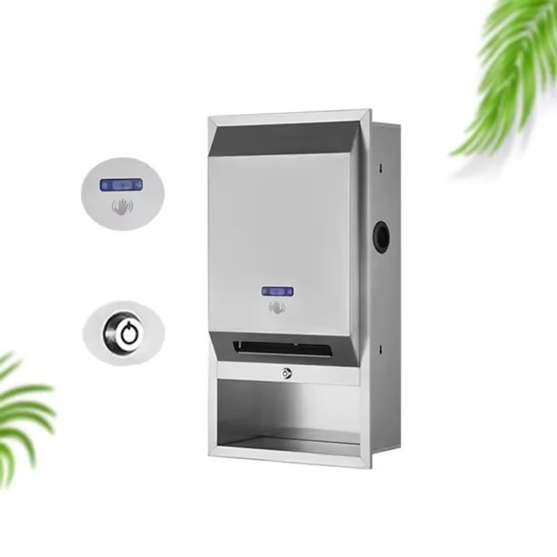 Hotel Engineering Product Sensor Stainless Steel Embedded Tissue Hanging Tissue Paper Holder