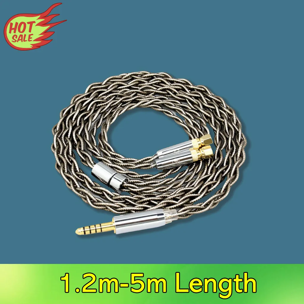 Shielding Graphene Gold + Pure Silver Palladium HIFI Earphone Cable For HiFiMan HE500 HE400 HE6 HE5 HE4 HE300 8217