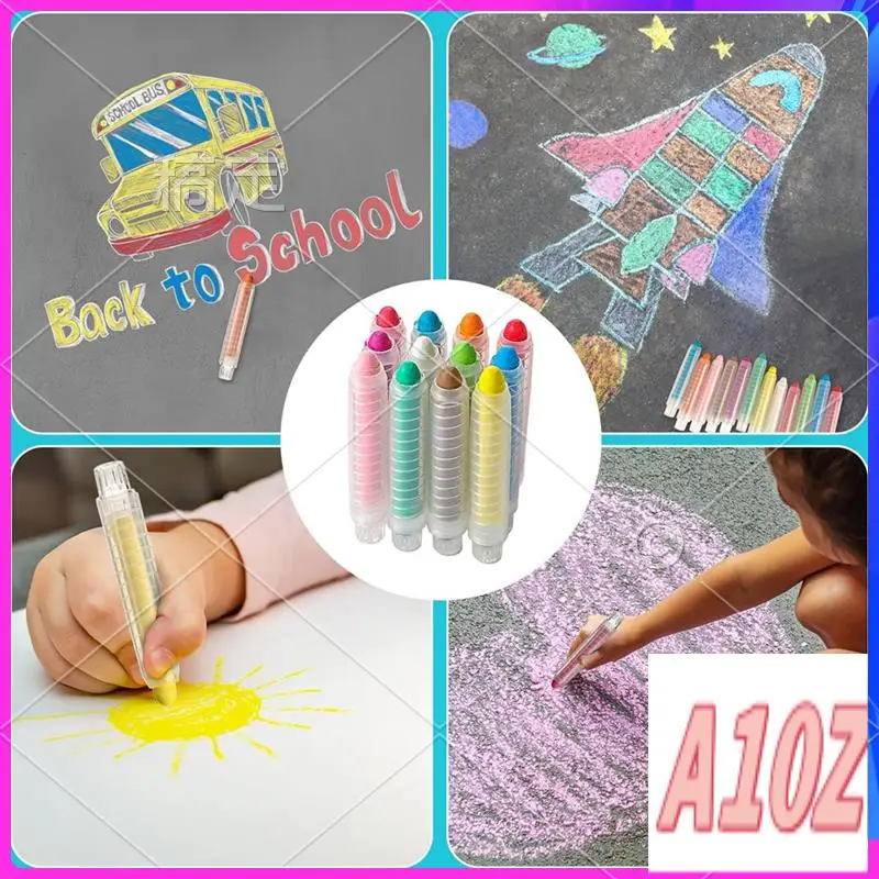 0Z-12PCS Dust-Free Chalk With Holder The Best Art Tool For Blackboard Kids Children Drawing Writing For Teachers Students