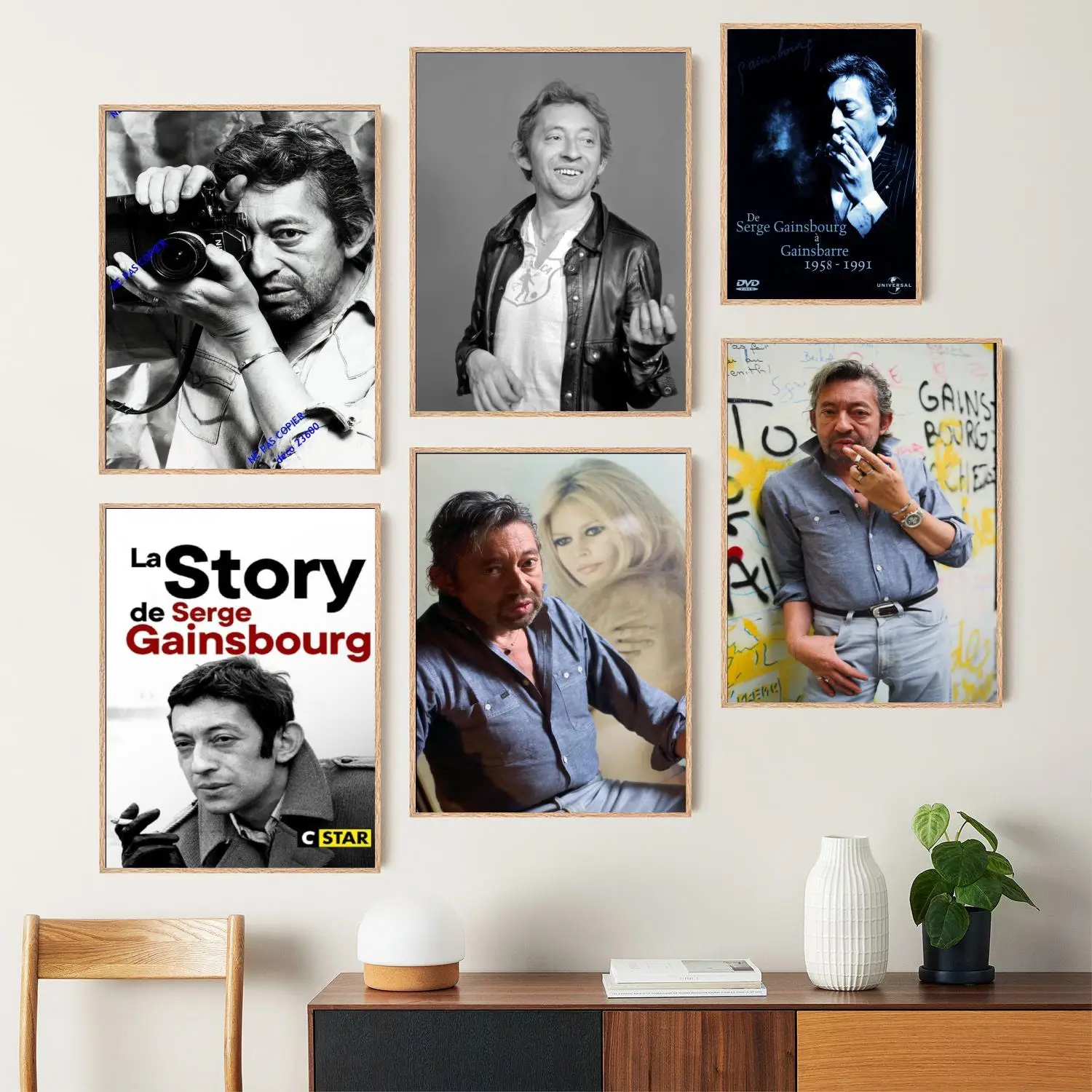 serge gainsbourg Canvas Art Poster and Wall Art, Picture Print, Modern Family Bedroom Decor