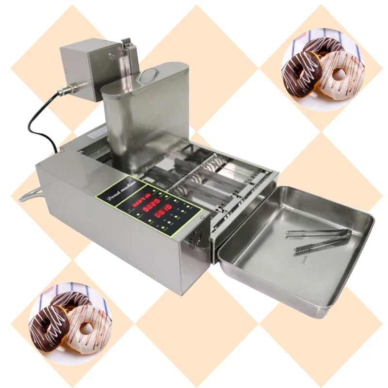 

110V 220V Automatic 4-Row Donut Machine Mini Donuts Making Machine Circular Donut Fryer Donaz Equipment For Sale