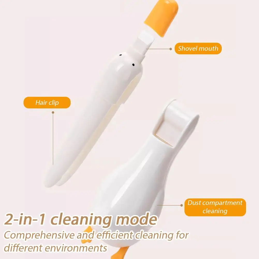 Cute Duck-Shaped Hair Clip Tool Manual Non-Slip Grip Shower Drain Cleaner Plastic Hair Catcher And Dirt Scraper