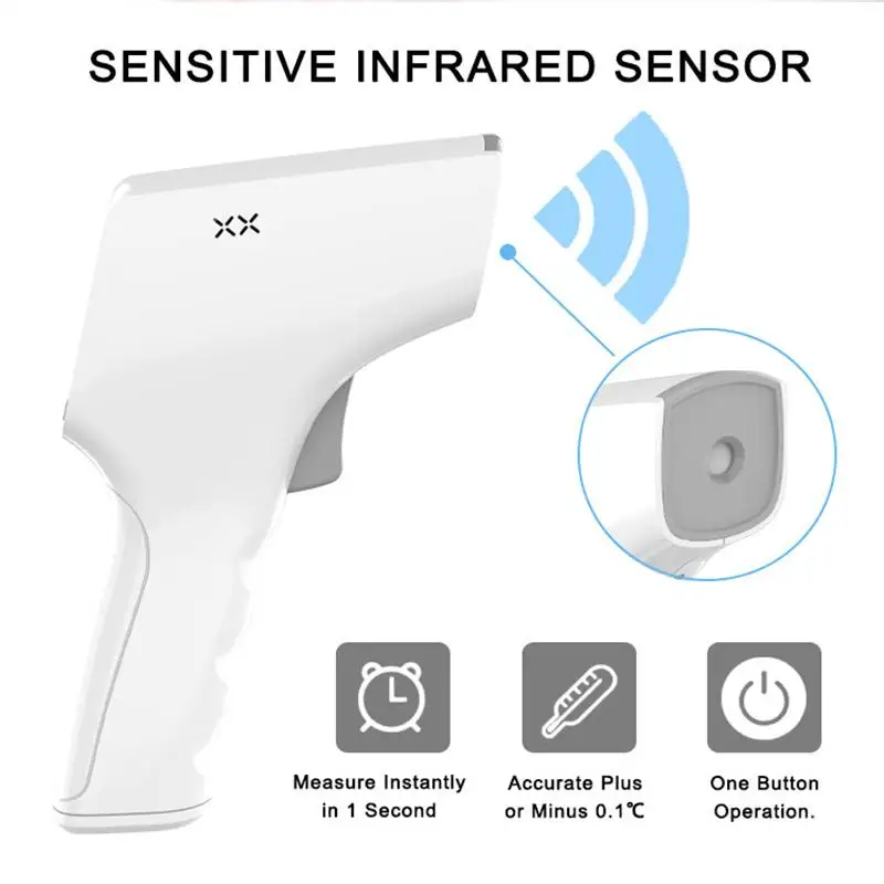 Medical forehead thermometer, non-contact infrared thermometer, forehead temperature gun, adult and child thermometers