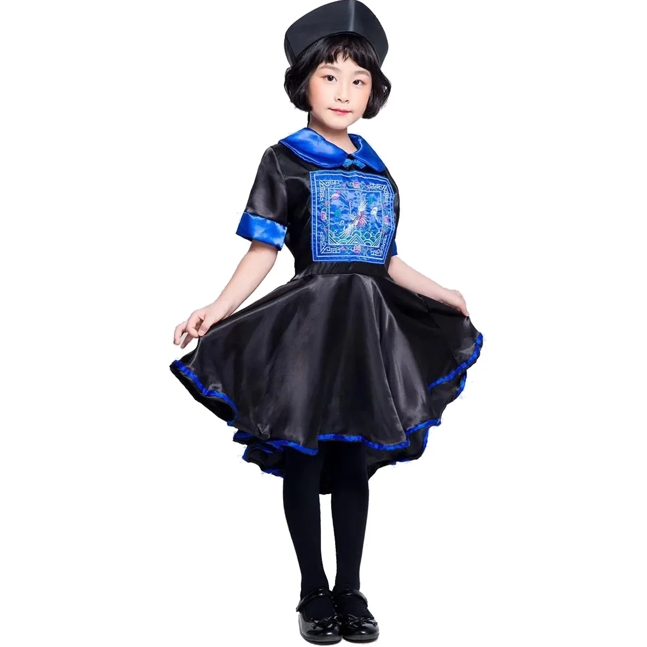 Traje de cosplay chinês assustador para crianças, vampiro fantasma, vestido de festa carnaval Halloween, dinastia Qing zumbi, tradicional, menina