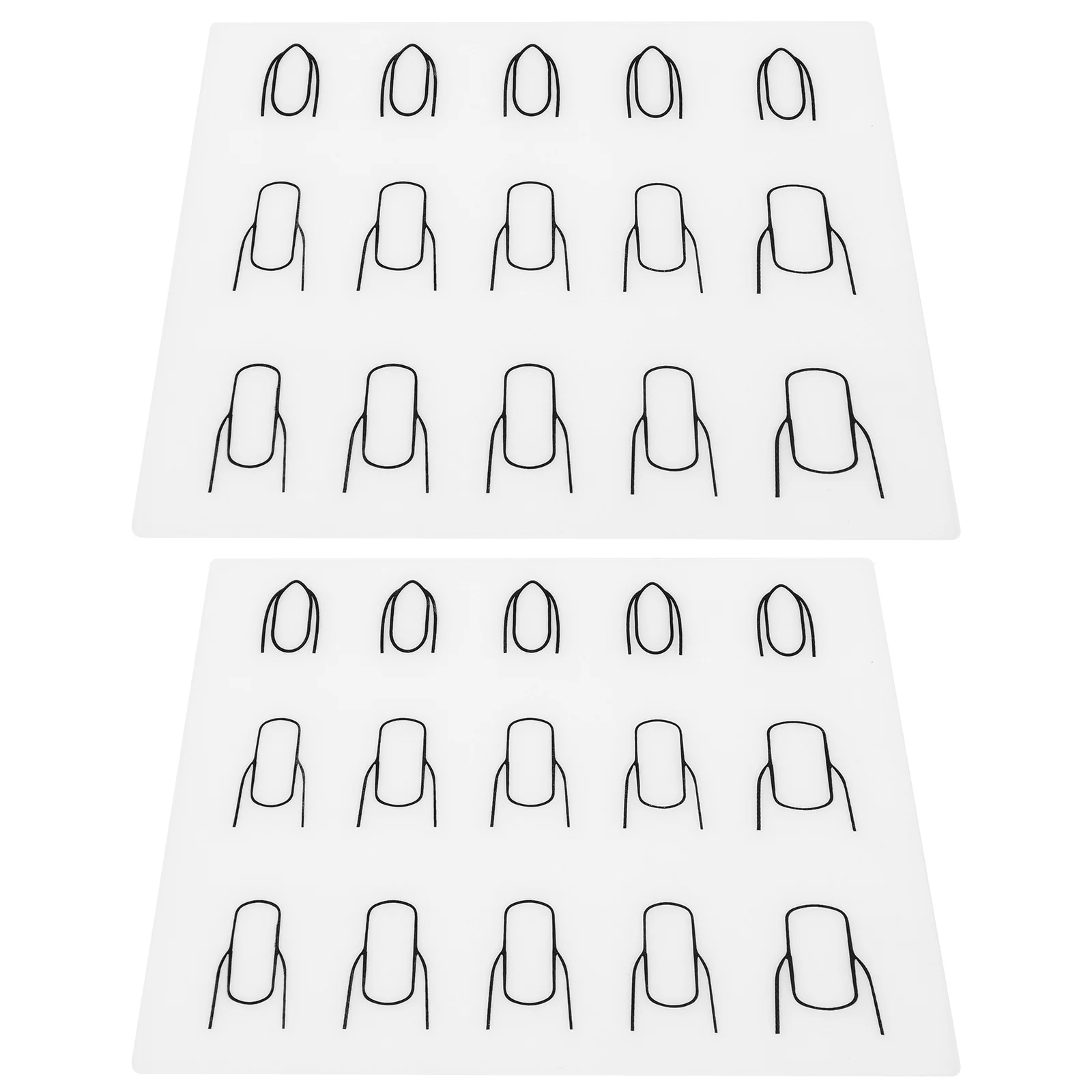 

2Pcs Silicone Manicure Mat Nail Art Practice Mat Washable Reusable for DIY Nail Stamping Decals Water Marbling Design