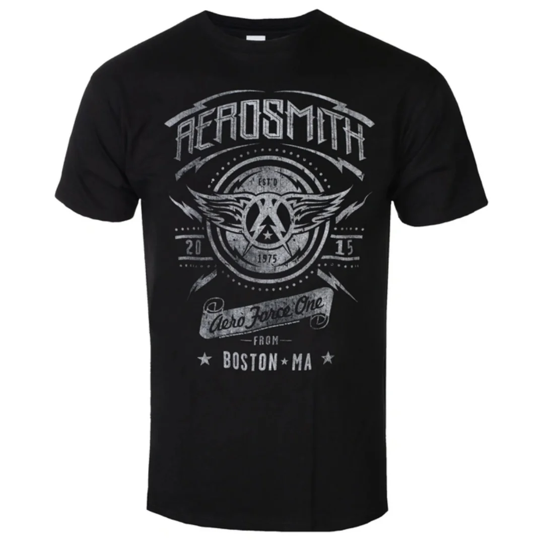 Camiseta Aerosmith - Aero Force One con Estampado para Uso Diario y Festivales de Música, Estilo Rock para Hombre y Mujer