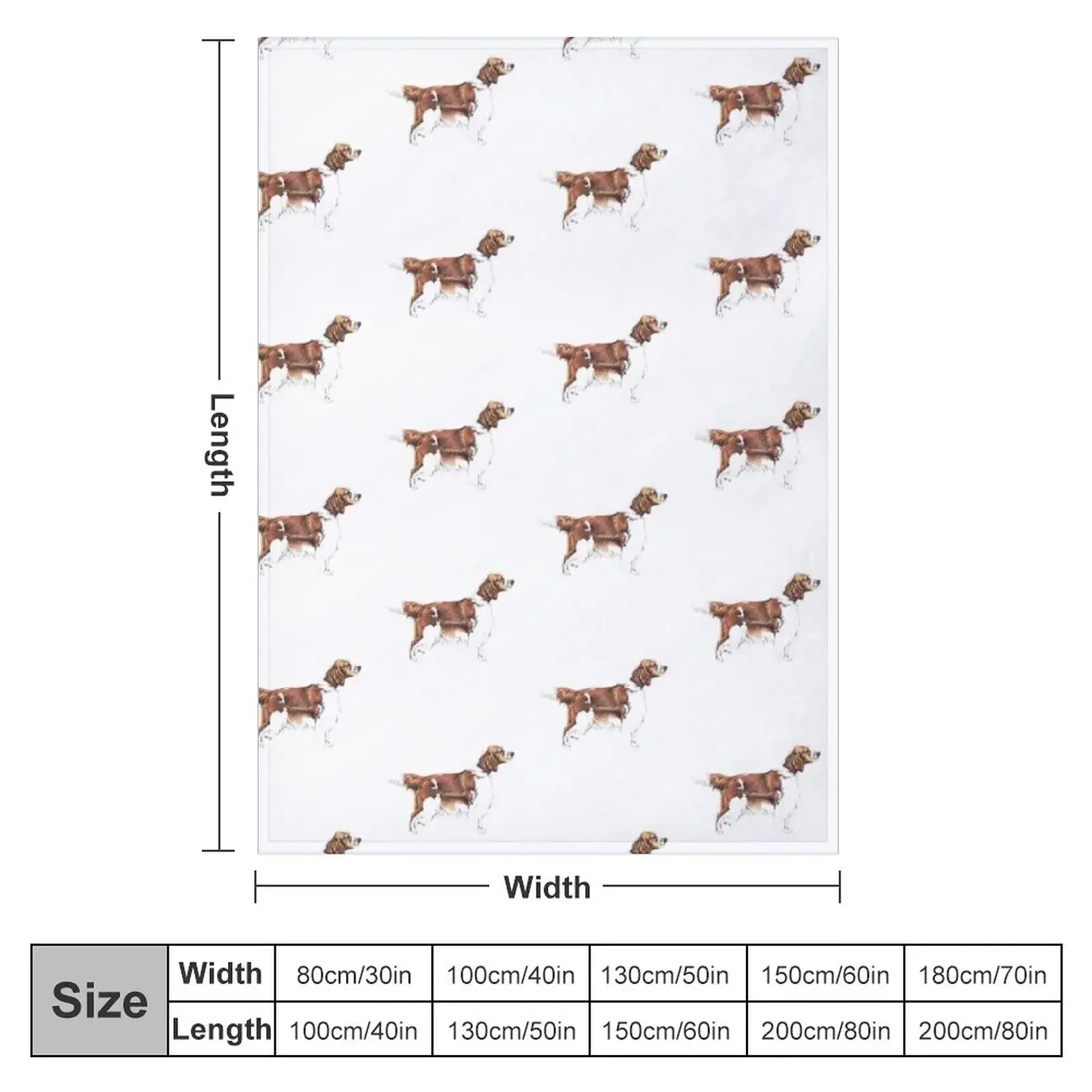 Welsh Springer Spaniel Dog Breed Show Stack Stand Throw Blanket blankets ands Decorative Throw Blankets