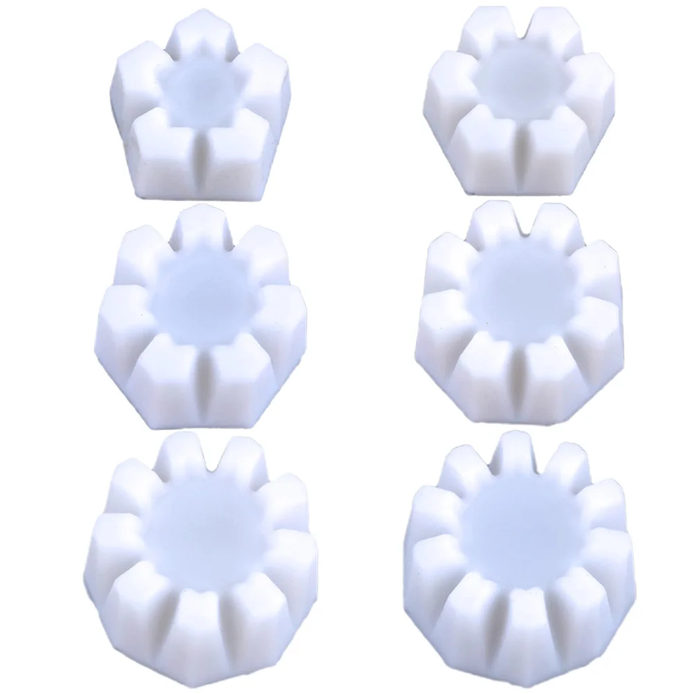 

6 Pcs Silicone Pour Cup Painting Pack Canvas Tool Split Mold Floral for Silica Gel Pouring