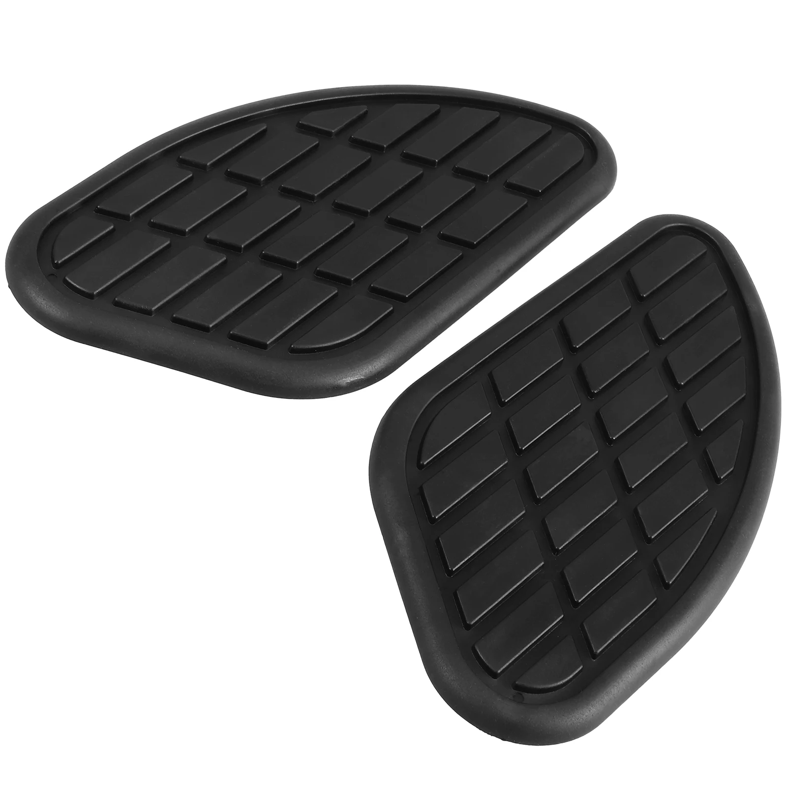

Motorcycle Fuel Tank Sticker Black Rubber Gas Pad Knee Pads Slip Resistant Durable Retro Design Easy Installation Universal