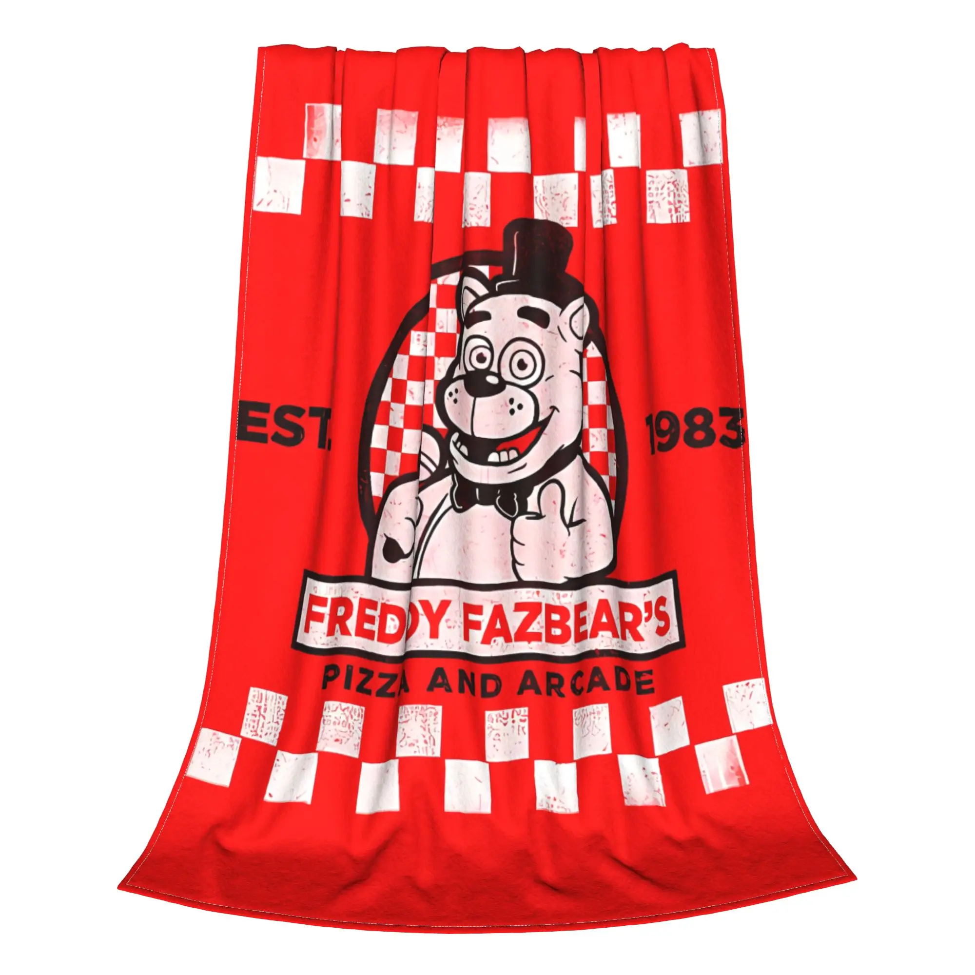 1PC Home Cute Room Decor Pizza And Arcade Blanket Throw Blanket F-FNAFS Novelty Warm Blanket All Season