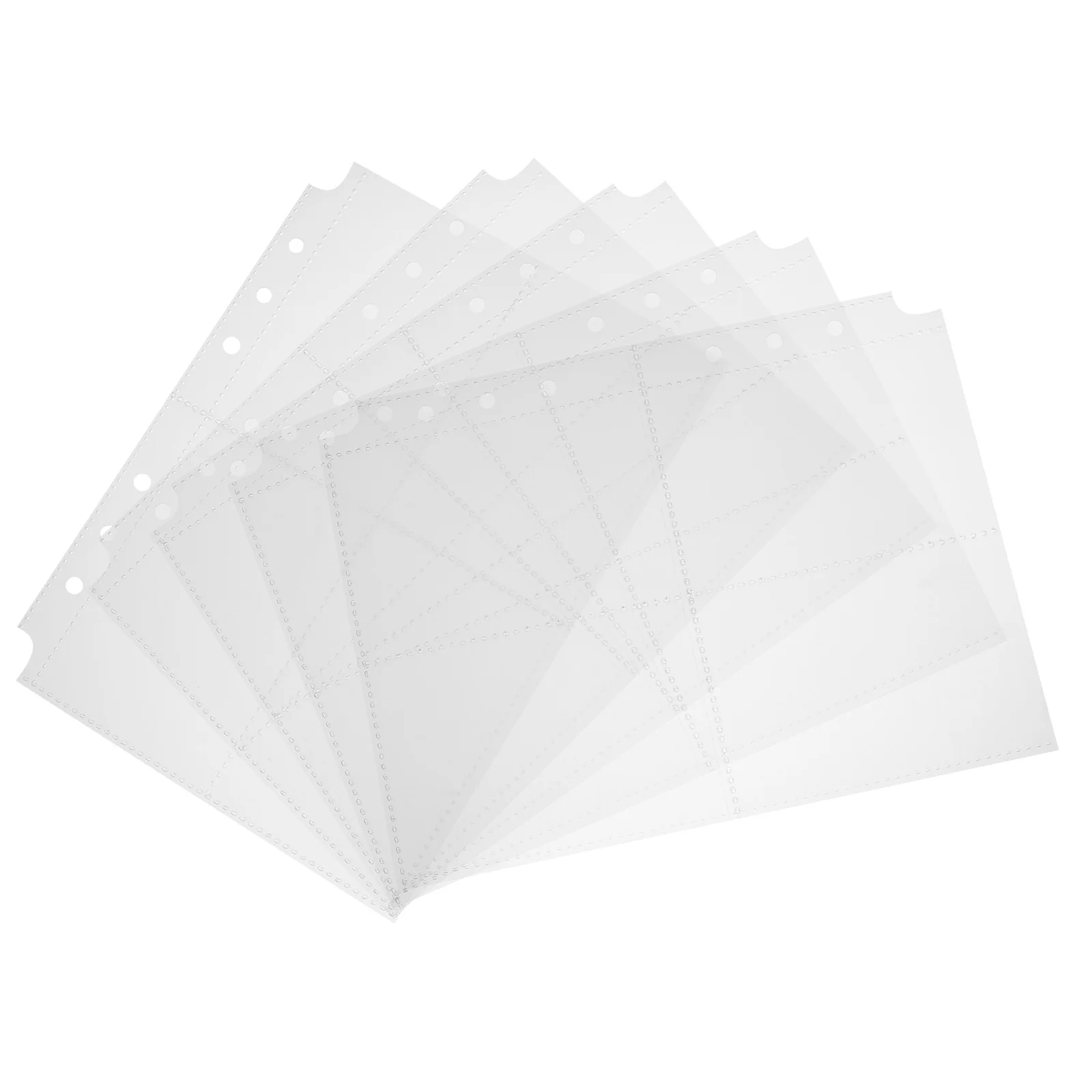 50 قطعة صفحات ألبوم الصور واضحة 4-جيب 6-حلقة الموثق صور الأكمام أغطية حماية للصور وصفات البطاقات البريدية الأرشيفية