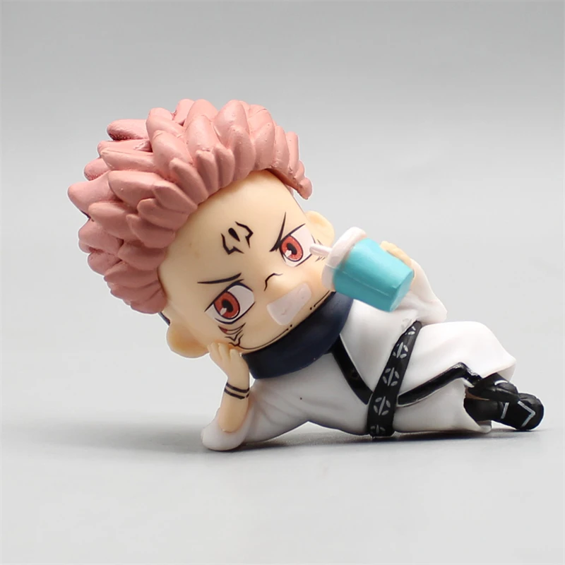 10cm 6pcs Jujutsu Kaisen Satoru Gojo Q Edition Animation Figure Model Statue Boy Collection Desktop Decoration Ornament Toy Gift