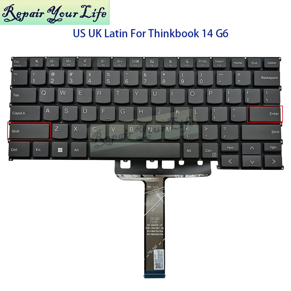 UK US Latin Keyboard For Lenovo ThinkBook 14 G6 IRL ABP 14