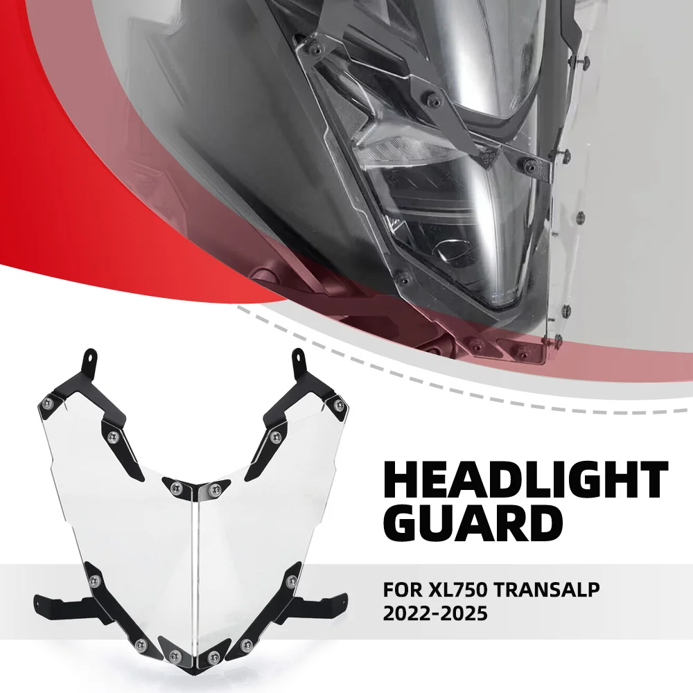 

For Honda XL750 Transalp 2022-2023-2024-2025 Motorcycle Headlight Guard Headlamp Shield Mesh Grille Protector PMMA Accessories