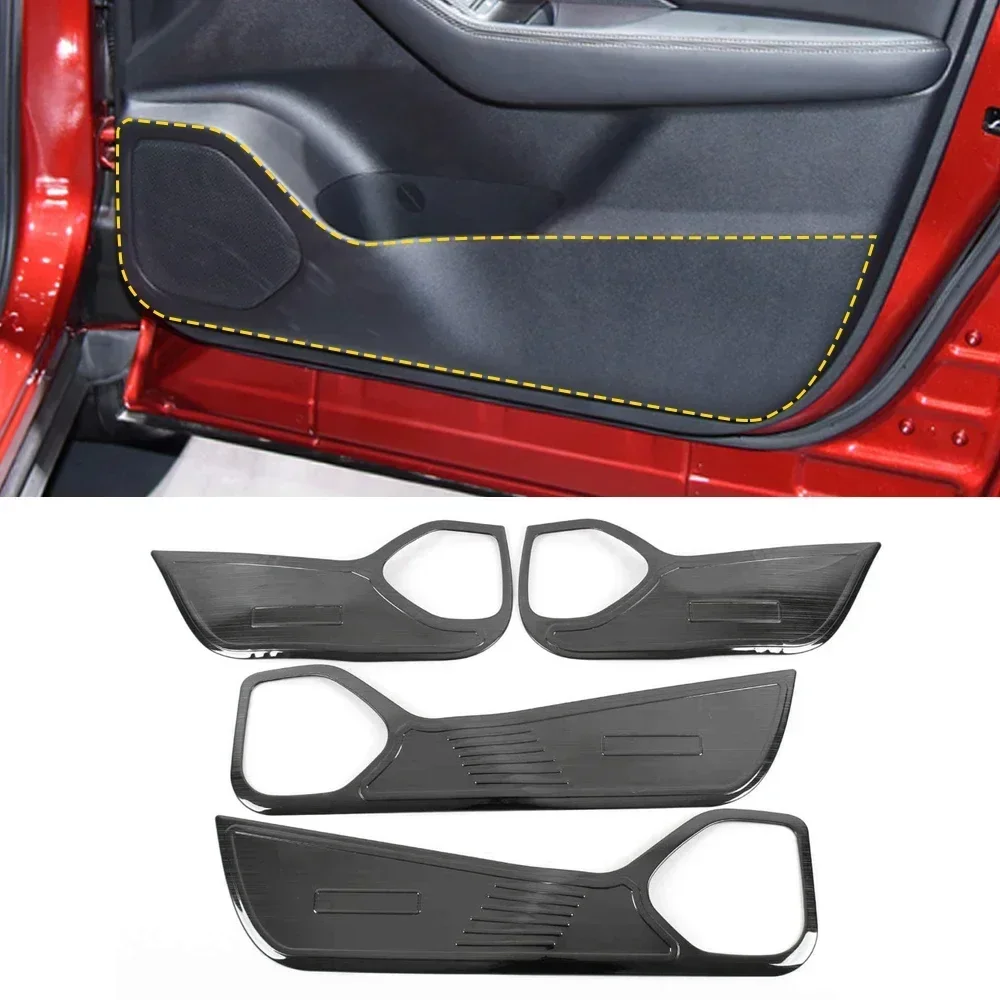 

For Nissan X-TRAIL T33 2022 2023 Car Accessories Stainless Inner Door Anti-kick Pad Cover Trim Frame Decoration Moulding