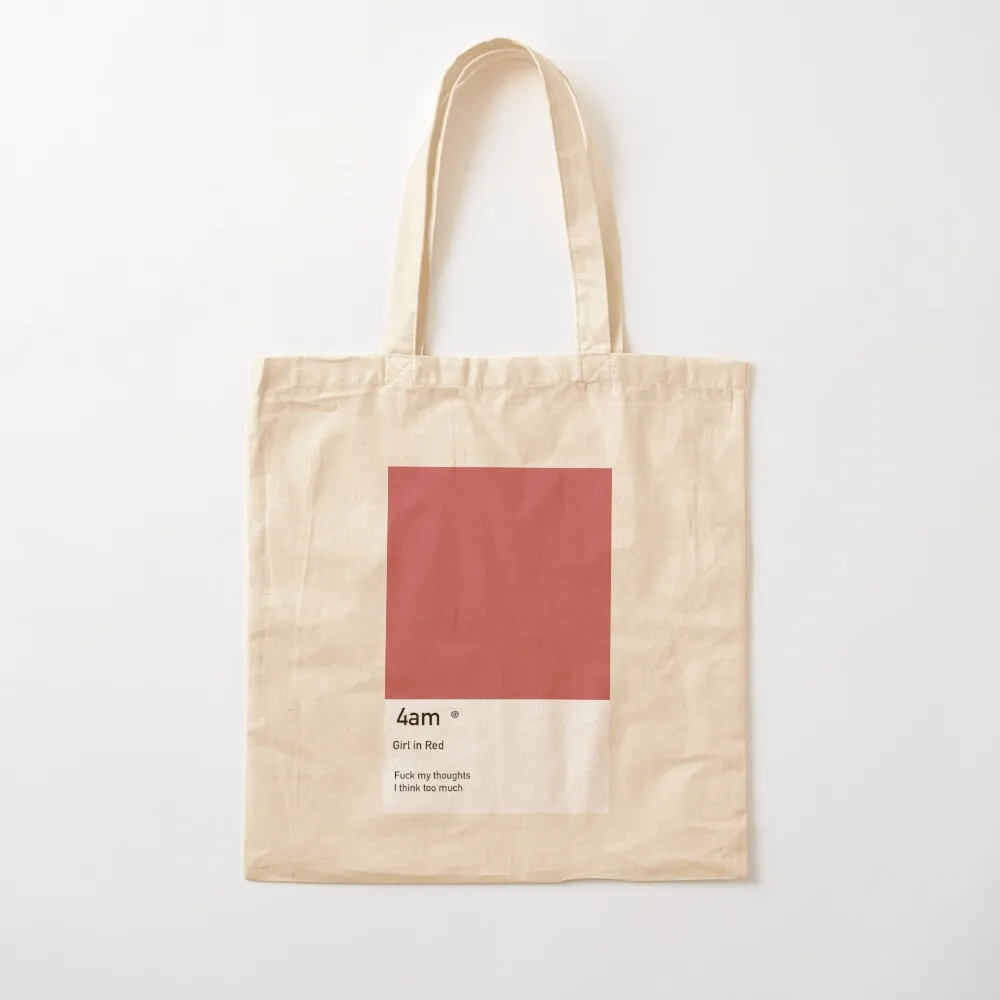 

4am - girl in red Tote Bag shopper bags female bag tote bag screen Shopping bags