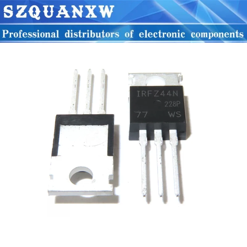 10pcs IRFZ44N IRFZ44 IRFZ44NPBF MOSFET MOSFT 55V 41A 17.5mOhm 42nC TO-220 new original