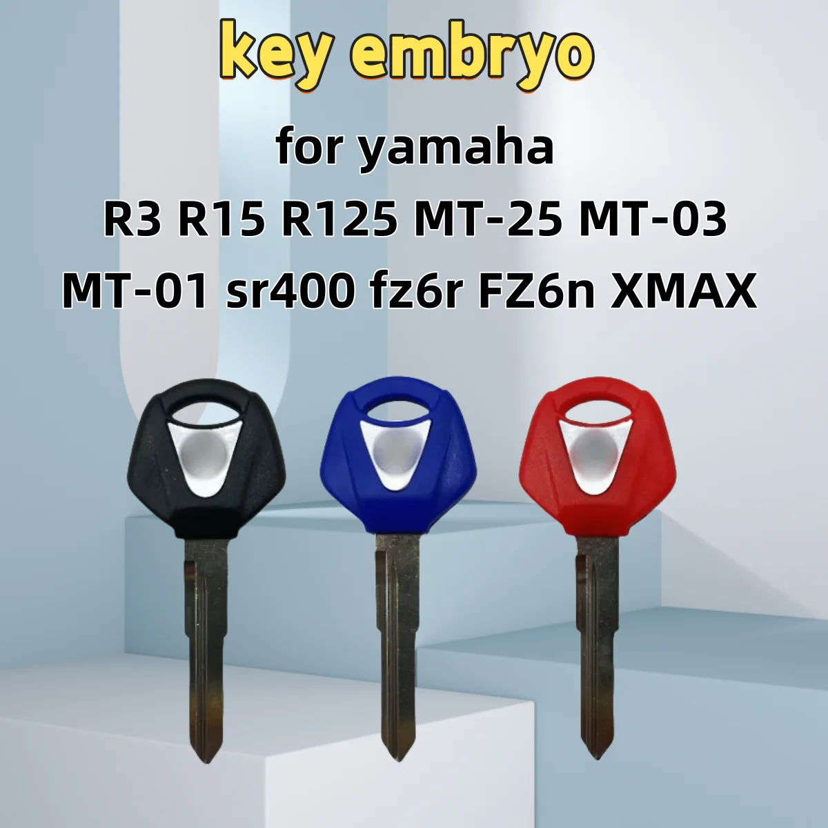 

30PC for yamaha R3 R15 R125 MT-25 MT-03 01 sr400 fz6r FZ6n XMAX Blank Key Motorcycle Replace Uncut Keys can be placed