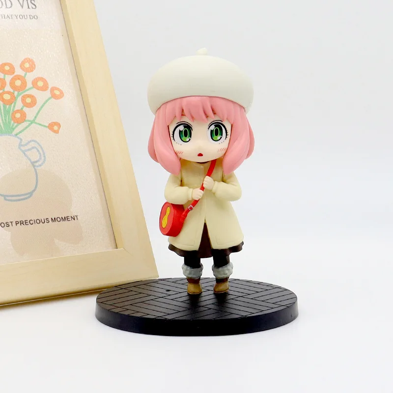 Anime SPY×FAMILY 패션 전문가 Anya Forger 동상 모델.PVC 소재.데스크탑 장식 컬렉션 수제 모델.장난감 선물