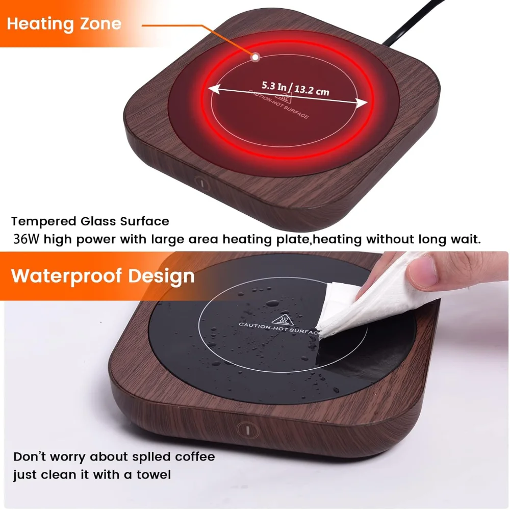 , Mug Warmer for Desk, Coffee Warmer, Cup with  Temperature Setting & Auto Shut Off Coffee, Bevera