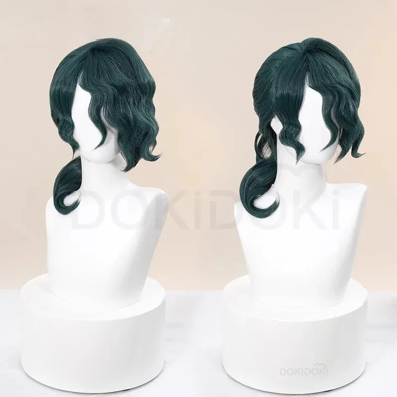 DY20Original The Visonary Hwei Cosplay pelo sintético medio largo verde profundo peluca25