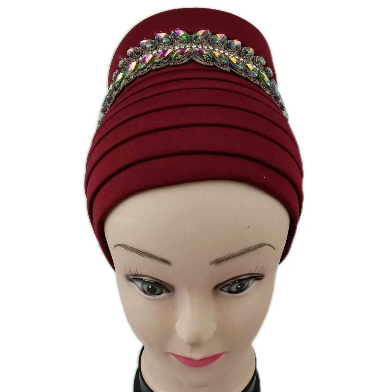 2022 Summer New Arrival Fashion Style African Women Solid Color Headtie African Caps African Headtie