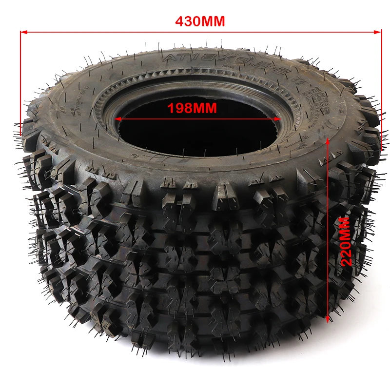 2 pcs/lot 8 inch Tubeless tire 18x9.50-8 vacuum Tyre For ATV go kart lawn mower UTV Buggy Quad Dirt Bike Accessories