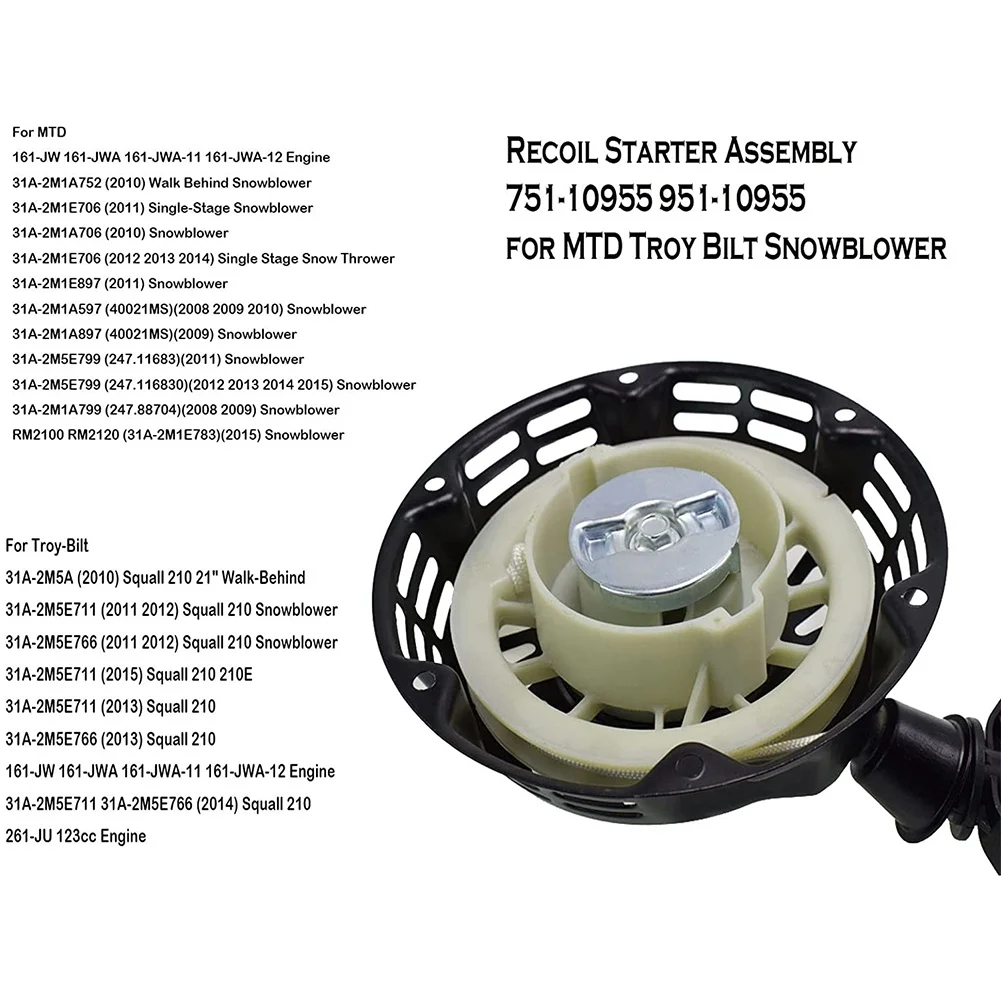 

Ultra 951-10955 751-10955 Recoil Starter For MTD Cub Cadet Troy Bilt Yard Machines Snowblower 161-JW 161-JWA 161-JWA-11 161