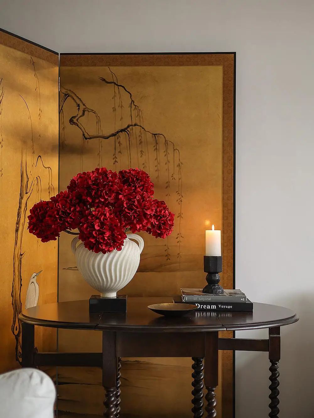 

Red Embroidered Ball Artificial Flowers Display Piece Entrance Living Room S Office Cisas New Year Decorations Flowers