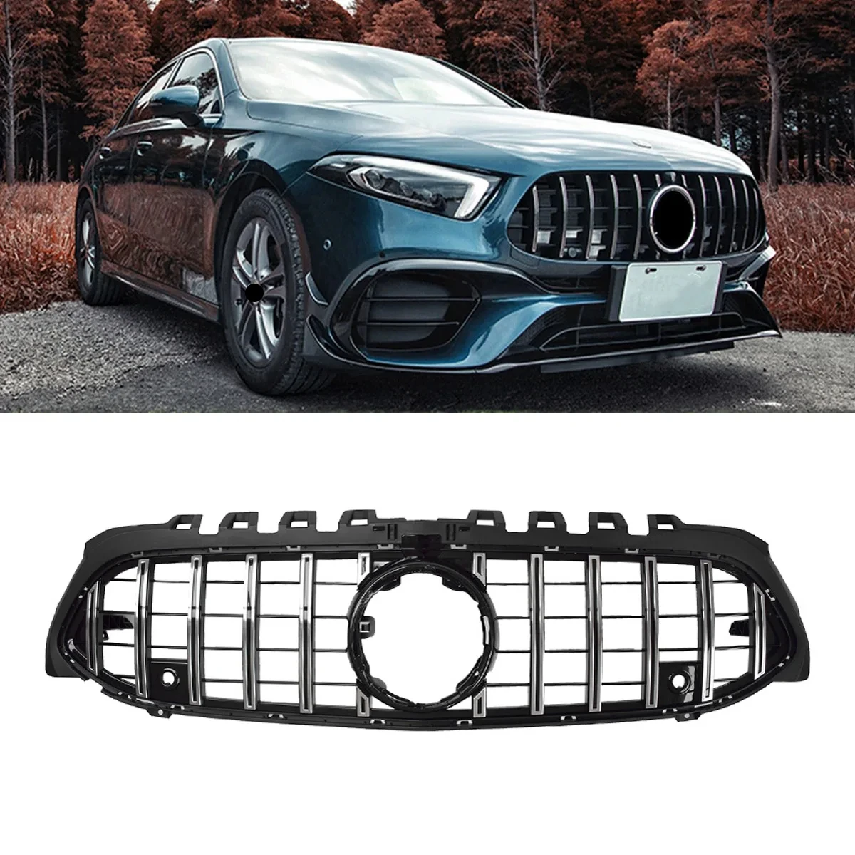 

Car Front Grille Front Bumper Grill For NEW A class W177 GT GTR Grille A180 A200 A260 A45 2018+